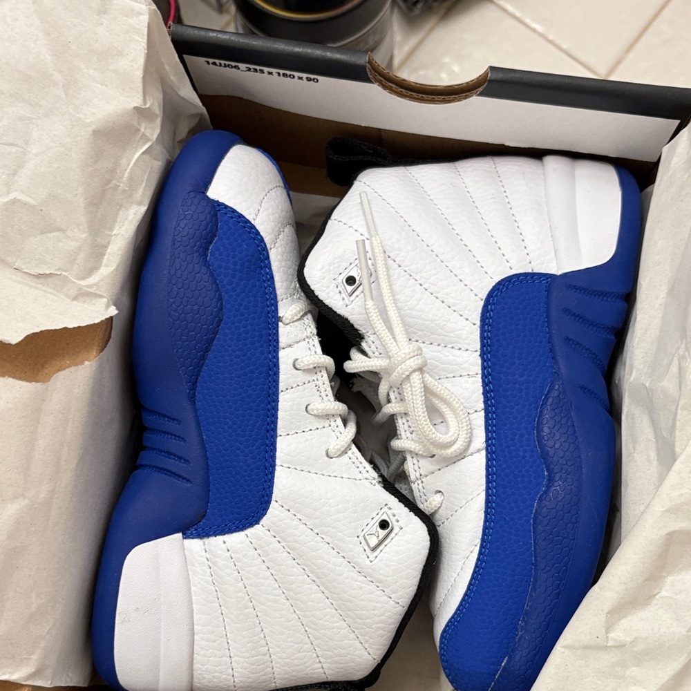 Jordan 12 Retro White and Black Sneakers